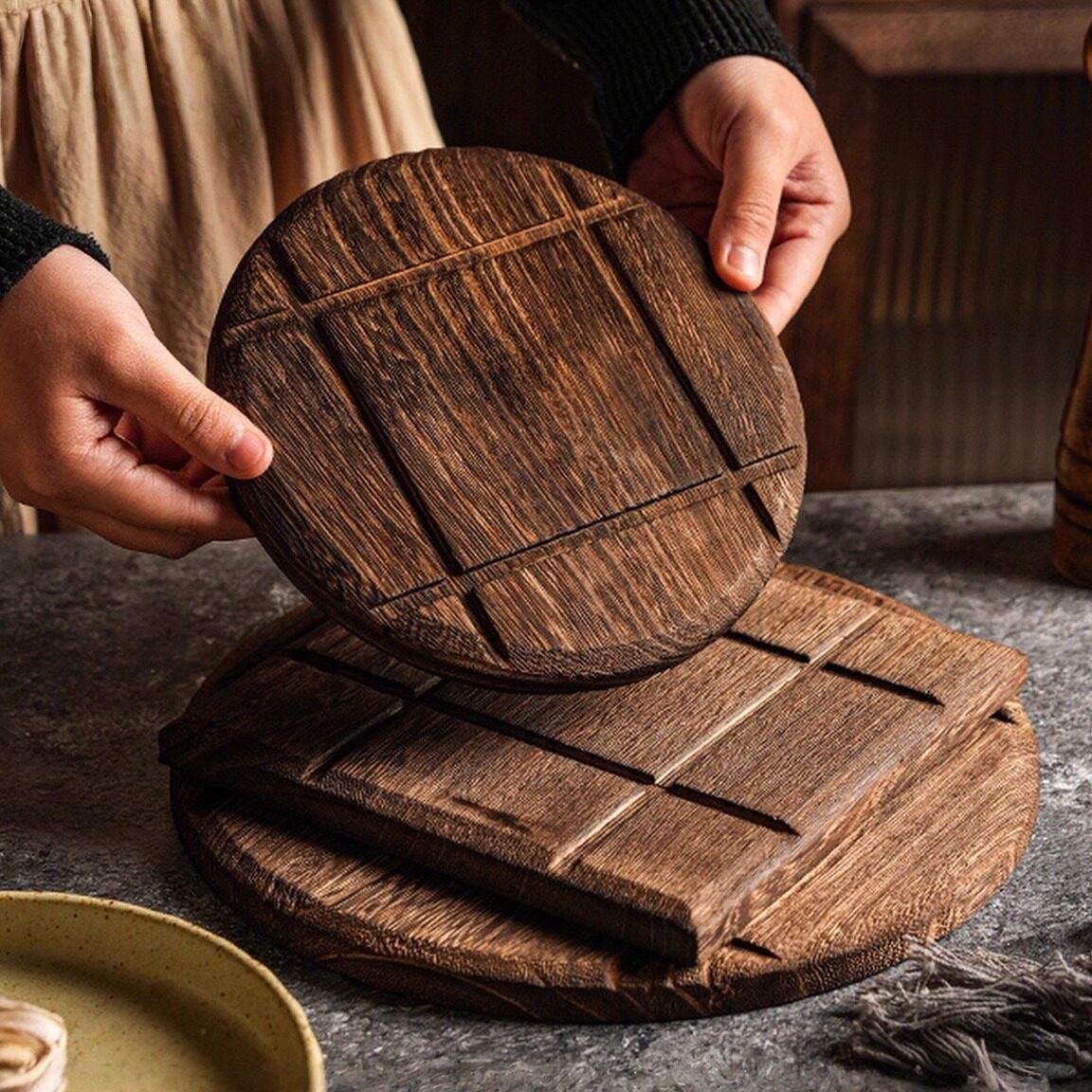 耐高温实木防烫垫家用餐桌垫