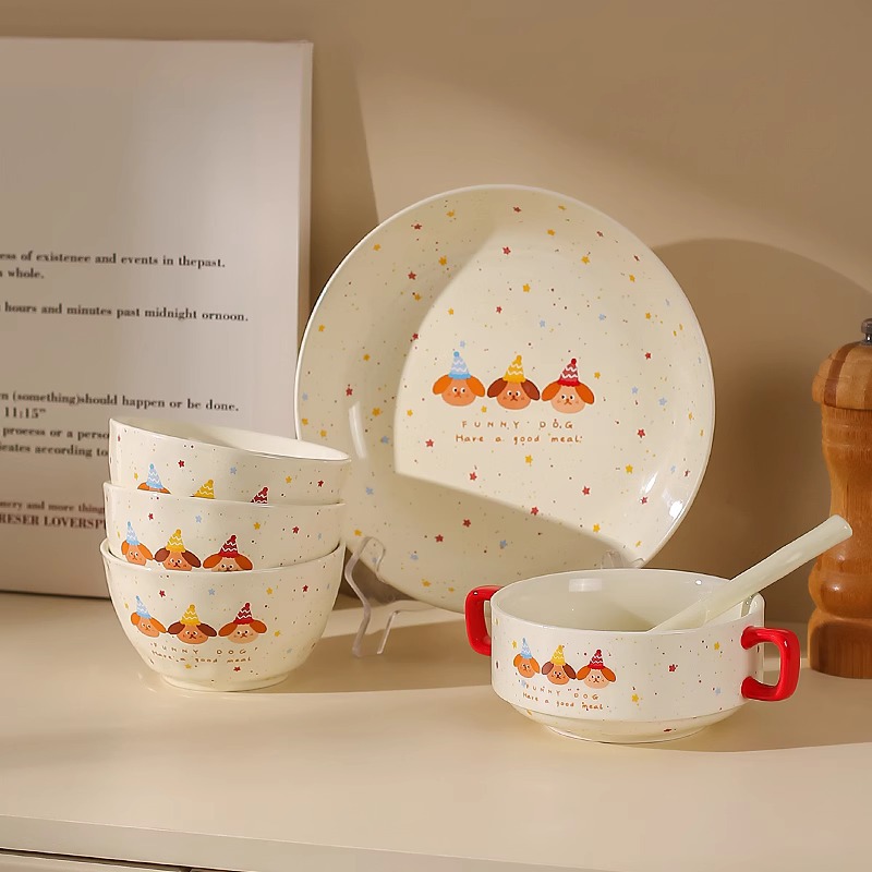 可爱陶瓷盘轻食餐盘套装