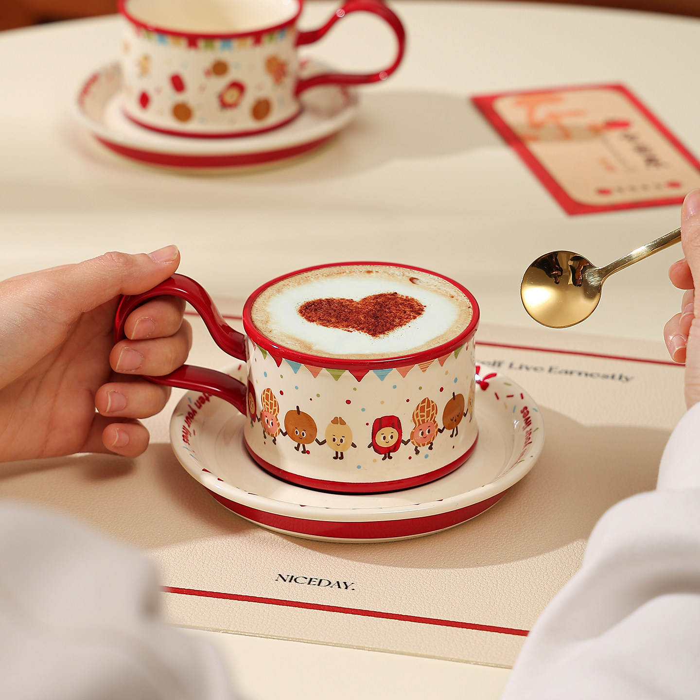 高级感咖啡杯陶瓷杯马克杯式下午茶杯碟套装新年送礼物女生伴手礼,餐饮具,咖啡杯,淘宝优惠券,粉丝福利购,淘宝优惠卷