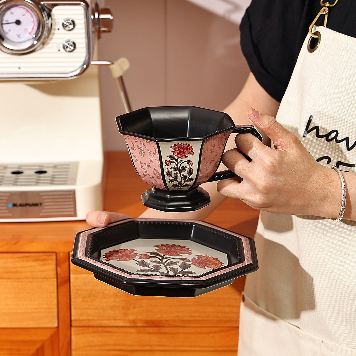 高级感马克杯套装中古风陶瓷杯复古茶杯精致咖啡杯新年送礼伴手礼,餐饮具,马克杯,淘宝优惠券,粉丝福利购,淘宝优惠卷