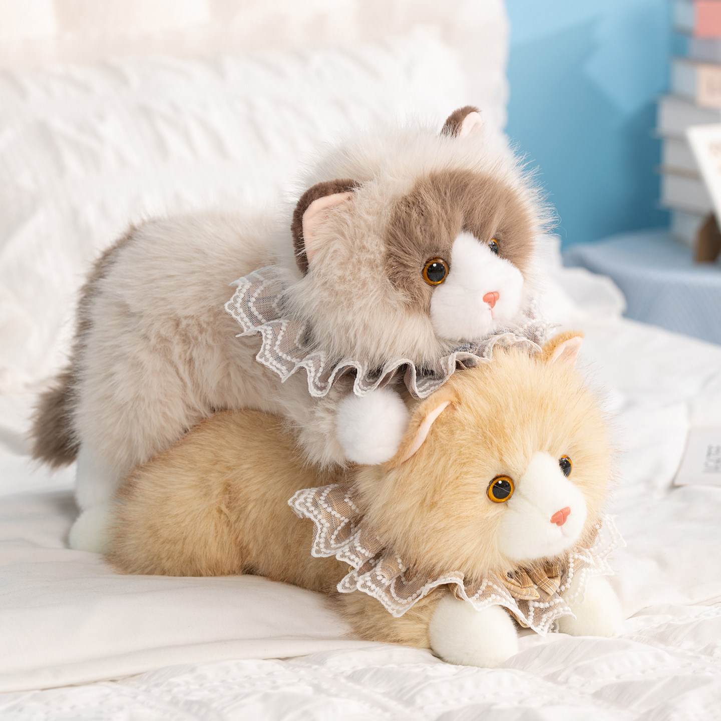 正版仿真布偶猫毛绒玩具小猫咪玩偶公仔陪睡抱枕送女生日礼物娃娃