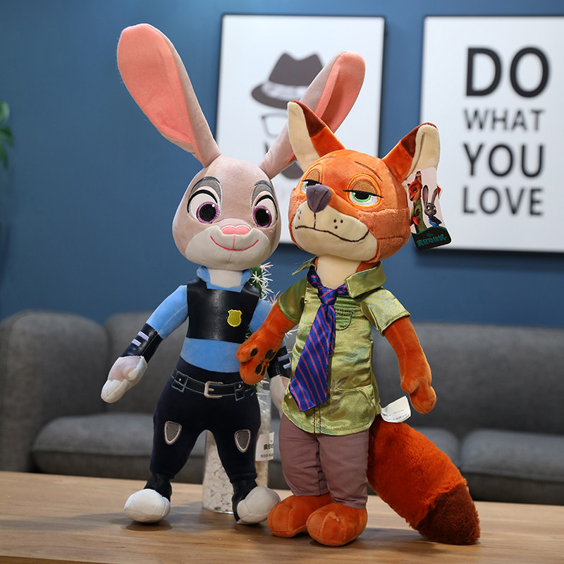 迪士尼正版疯狂动物城兔子警官狐狸朱迪尼克毛绒玩偶生日礼物儿童