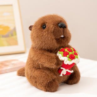 土拨鼠玩偶毛绒花束公仔生日女生送女友朋友闺蜜伴手礼创意感恩节