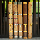 云南竹子水烟筒金竹破竹大号实木水烟袋铜烟锅烟丝烟斗实木水烟袋