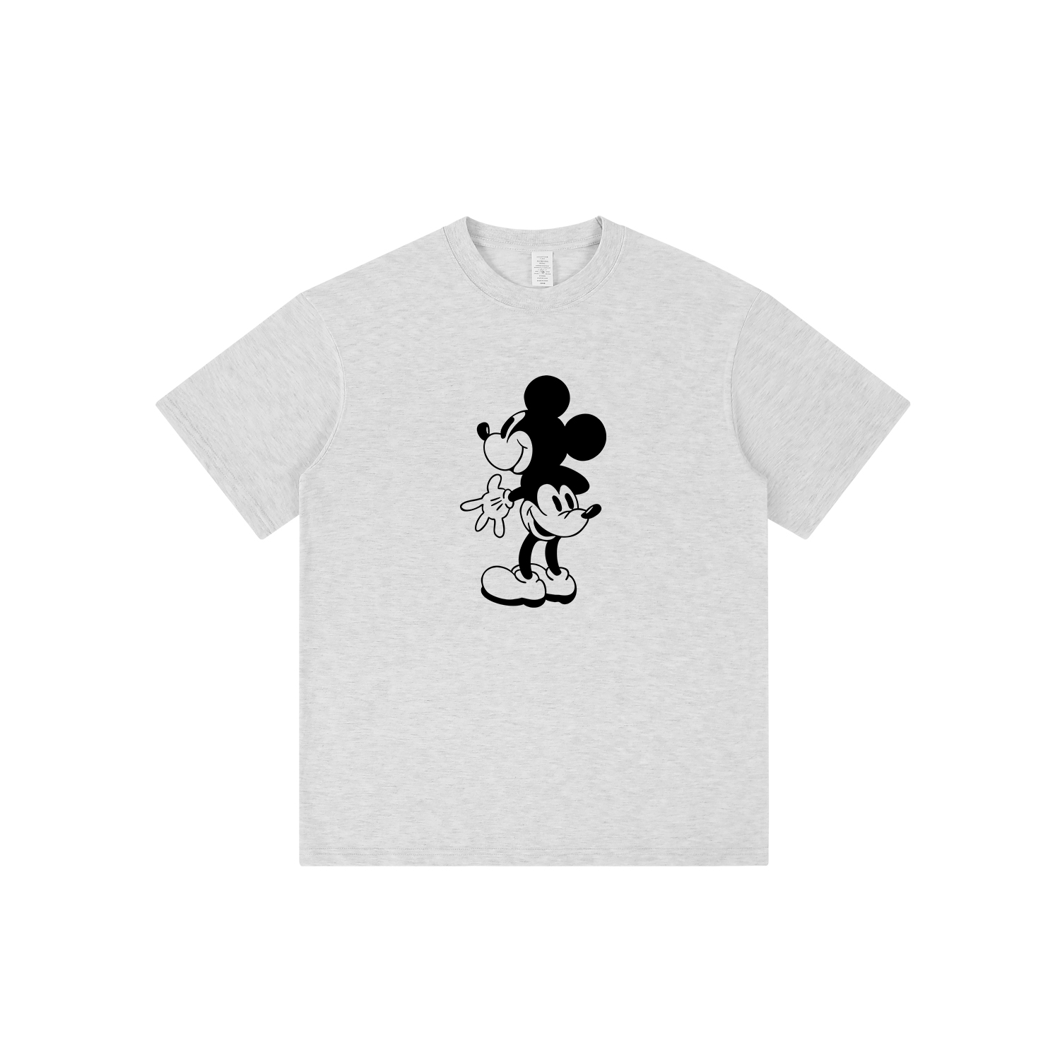 夏季纯棉美式卡通印花同款oversize百搭情侣短袖t恤男女街头半袖