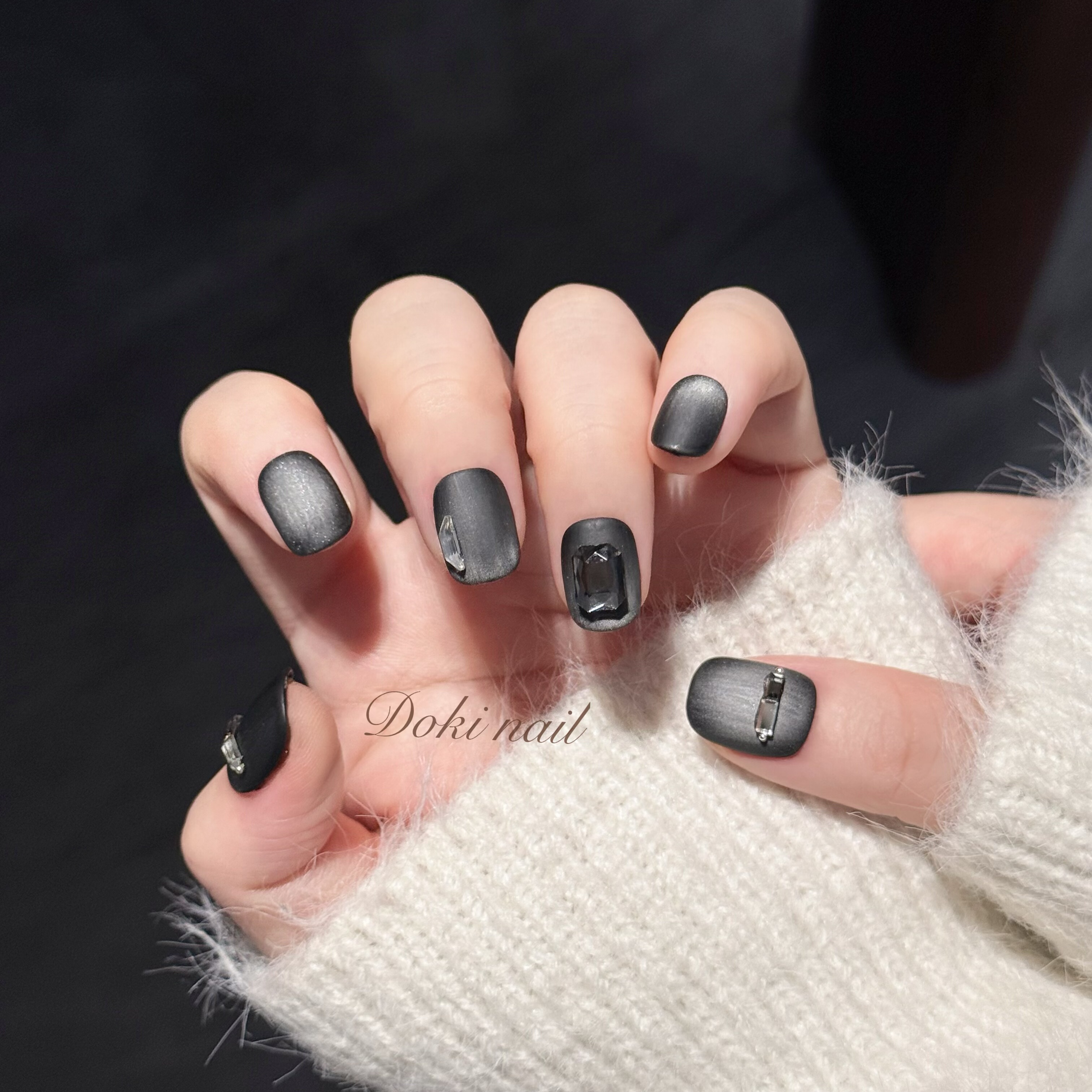 纯手工穿戴甲2025秋冬新款黑曜石猫眼磨砂高级感显白成品美甲贴片,彩妆/香水/美妆工具,穿戴甲/甲片,淘宝优惠券,粉丝福利购,淘宝优惠卷