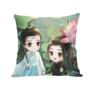 陈情令忘羡抱枕十字绣diy自己线绣卡通人物卧室床头靠枕手工满绣