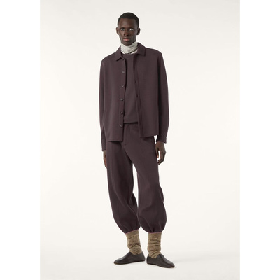 LP老钱风2026羊绒桑蚕丝混纺衬衫夹克休闲商务百搭外套直筒裤子