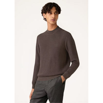 LP男装早秋新款百搭针织毛衣休闲简约修身老钱风针织衫打底衫