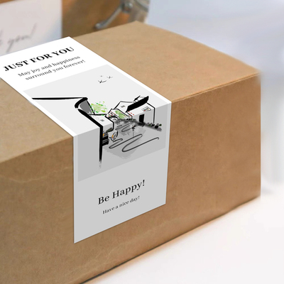 gytz7366新中式风高级感森系极ins简约通用超大不干胶贴纸封口贴