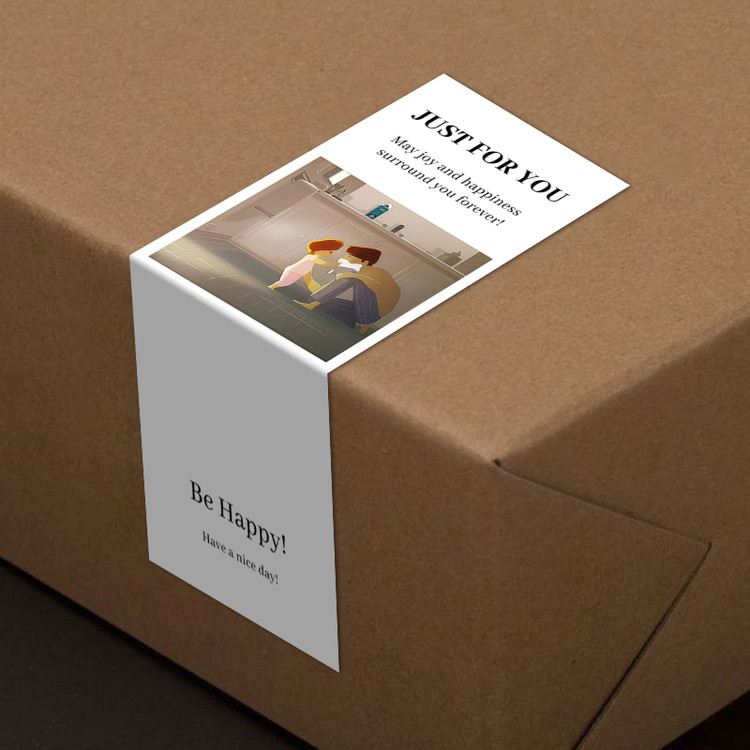 gytz5719父亲节通用迷你超大不干胶贴纸定制封口贴空白可手写