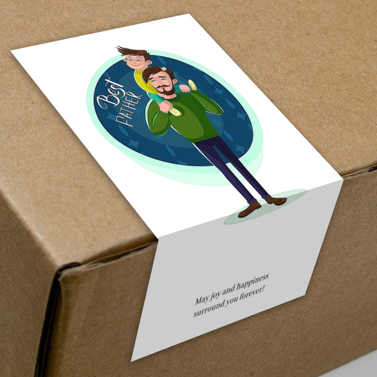 gytz5788父亲节通用迷你超大不干胶贴纸定制封口贴空白可手写