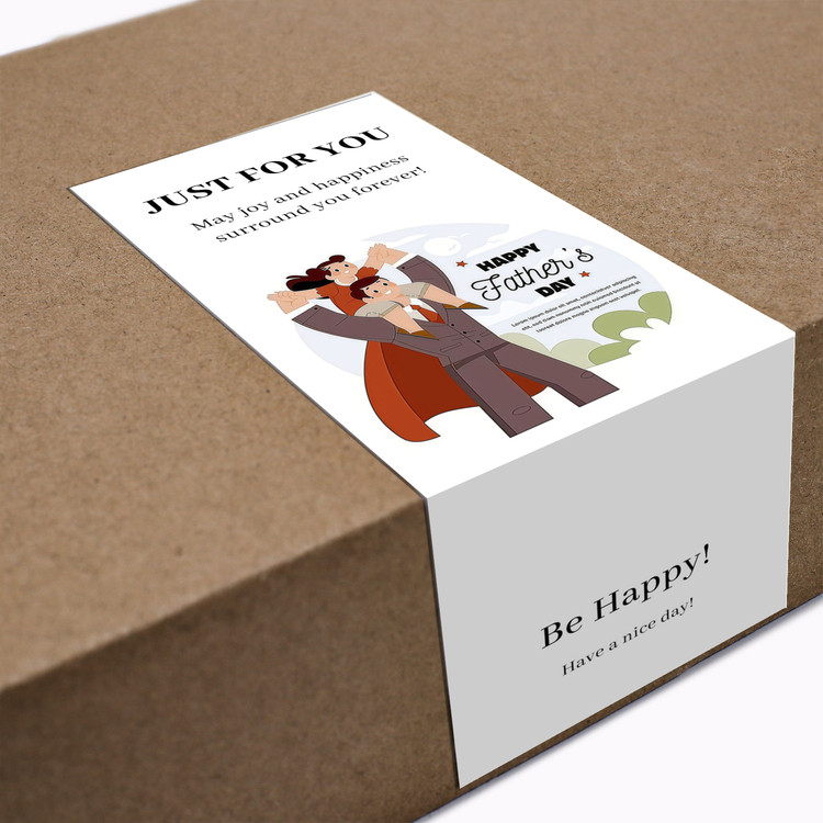 gytz5829父亲节通用迷你超大不干胶贴纸定制封口贴空白可手写