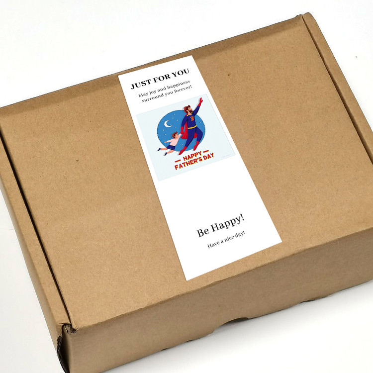 gytz5877父亲节通用迷你超大不干胶贴纸定制封口贴空白可手写