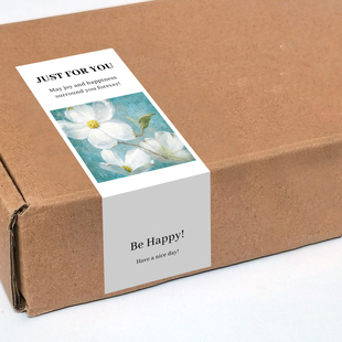 gytz6608中式 古风水墨工笔传统绘画通用超大不干胶贴纸定制封口贴