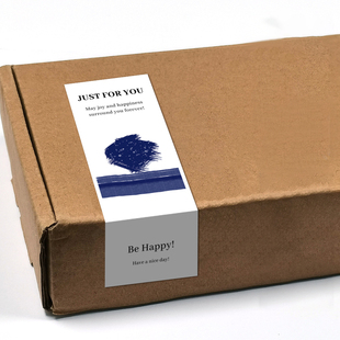 gytz7115中式 古风水墨工笔抽象艺术通用超大不干胶贴纸定制封口贴