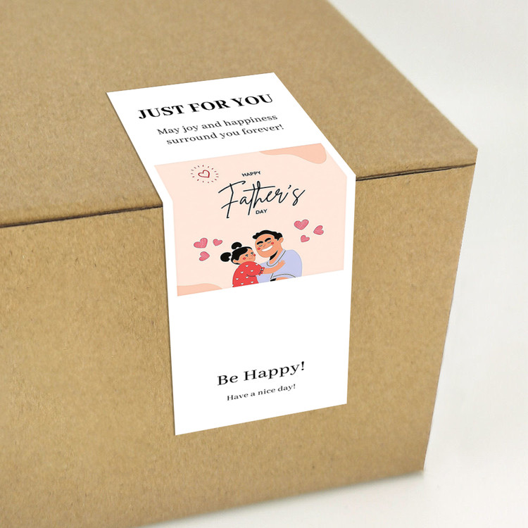 gytz5848父亲节通用迷你超大不干胶贴纸定制封口贴空白可手写