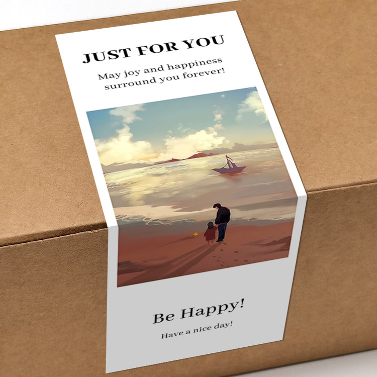 gytz5746父亲节通用迷你超大不干胶贴纸定制封口贴空白可手写