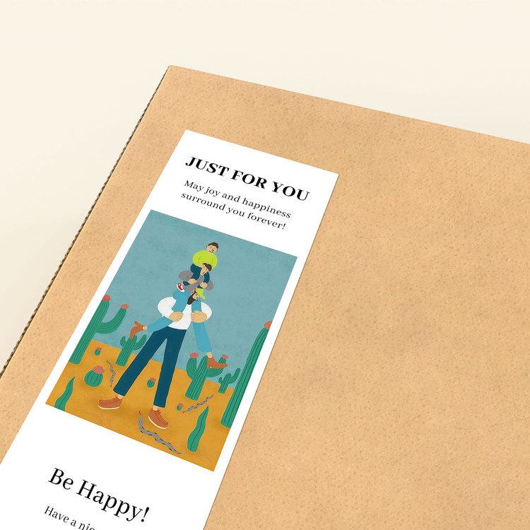 gytz5683父亲节通用迷你超大不干胶贴纸定制封口贴空白可手写