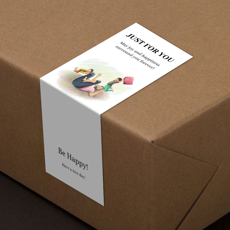 gytz5718父亲节通用迷你超大不干胶贴纸定制封口贴空白可手写