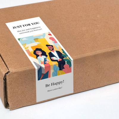 gytz2525阳光自信加油高级感森系唯美小清晰插画不干胶贴纸封口贴