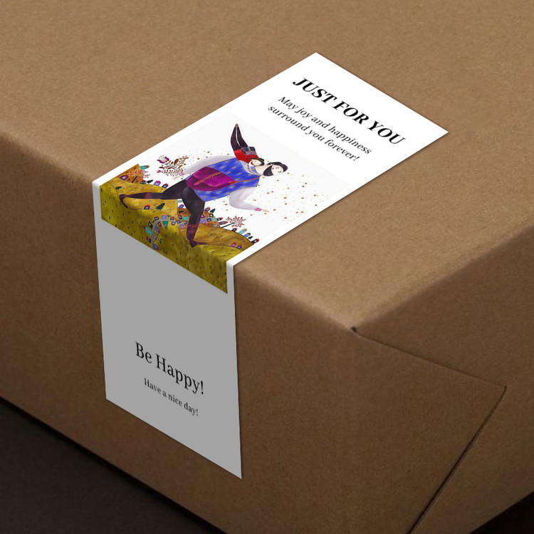 gytz5707父亲节通用迷你超大不干胶贴纸定制封口贴空白可手写