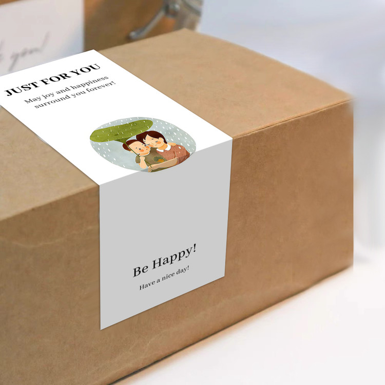 gytz5762父亲节通用迷你超大不干胶贴纸定制封口贴空白可手写