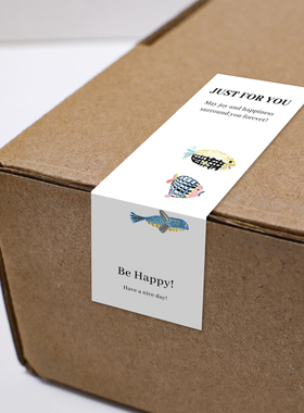 gytz6844高级感森系唯美插画ins极简约通用超大不干胶贴纸封口贴