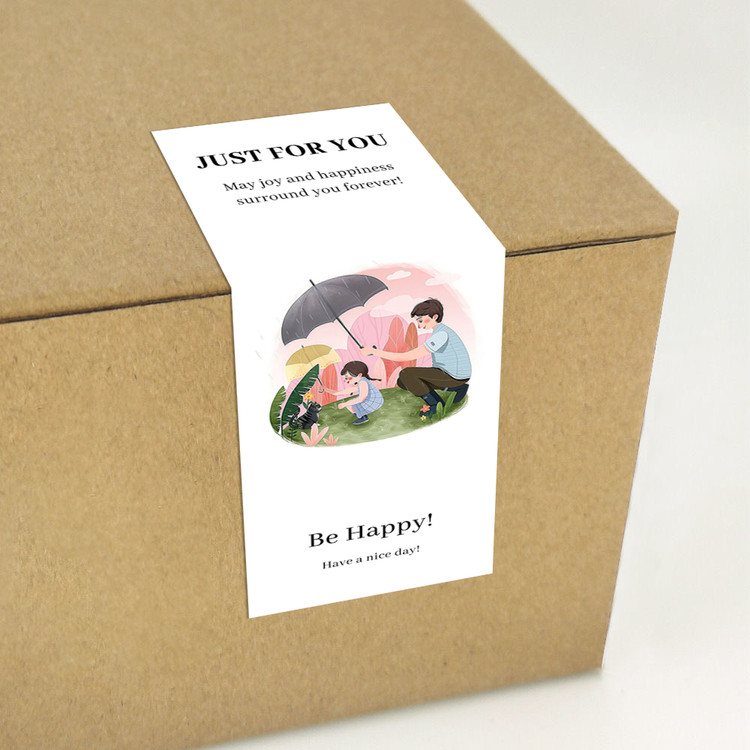 gytz5840父亲节通用迷你超大不干胶贴纸定制封口贴空白可手写