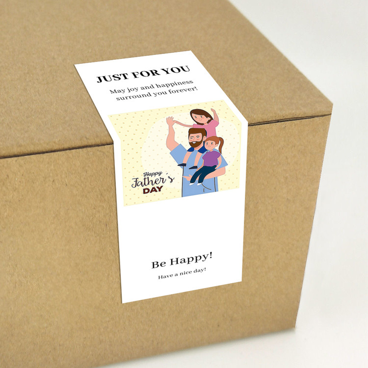 gytz5847父亲节通用迷你超大不干胶贴纸定制封口贴空白可手写