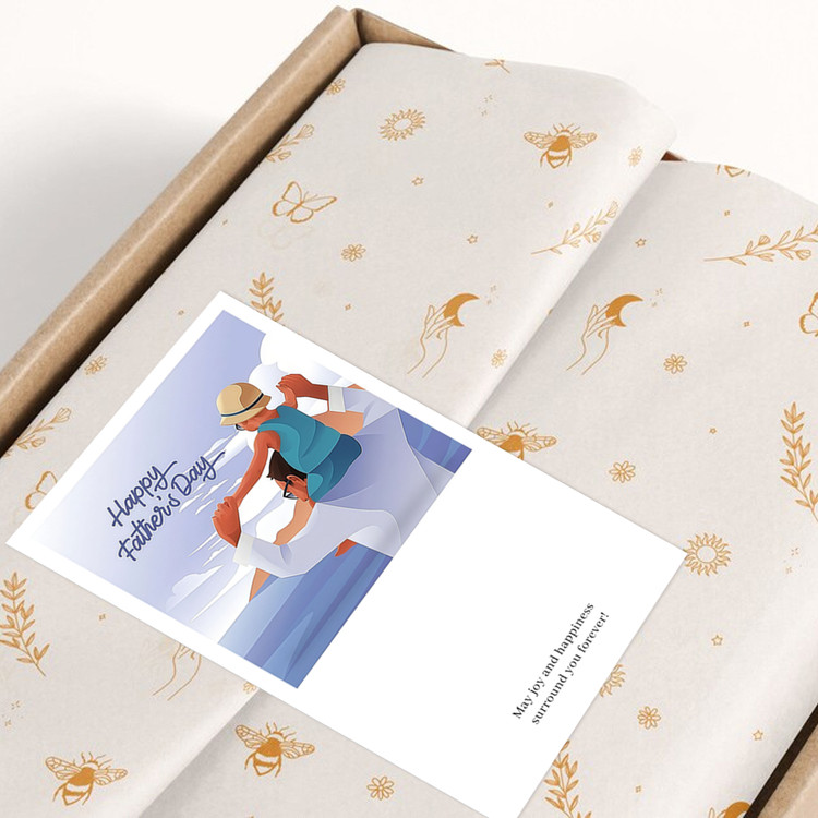 gytz5875父亲节通用迷你超大不干胶贴纸定制封口贴空白可手写