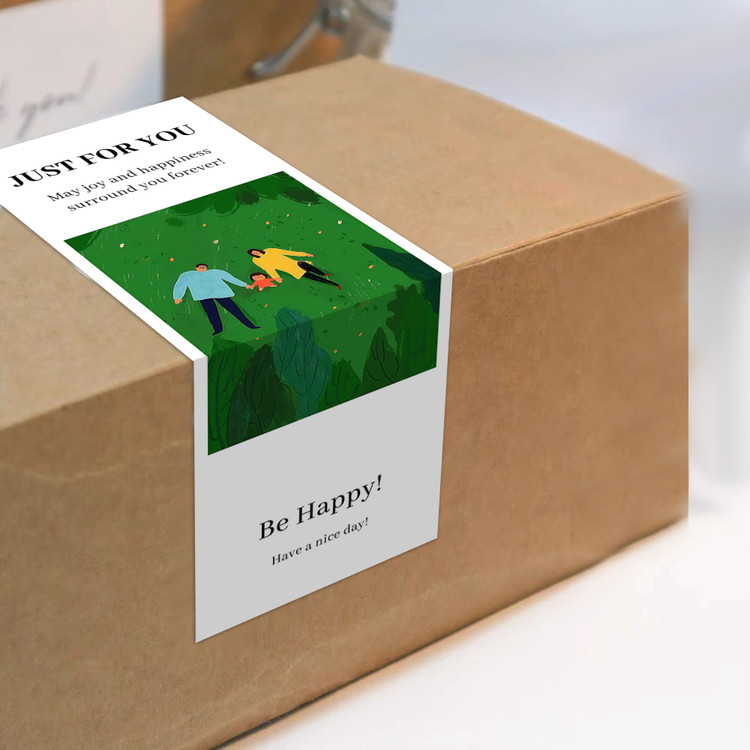 gytz5766父亲节通用迷你超大不干胶贴纸定制封口贴空白可手写