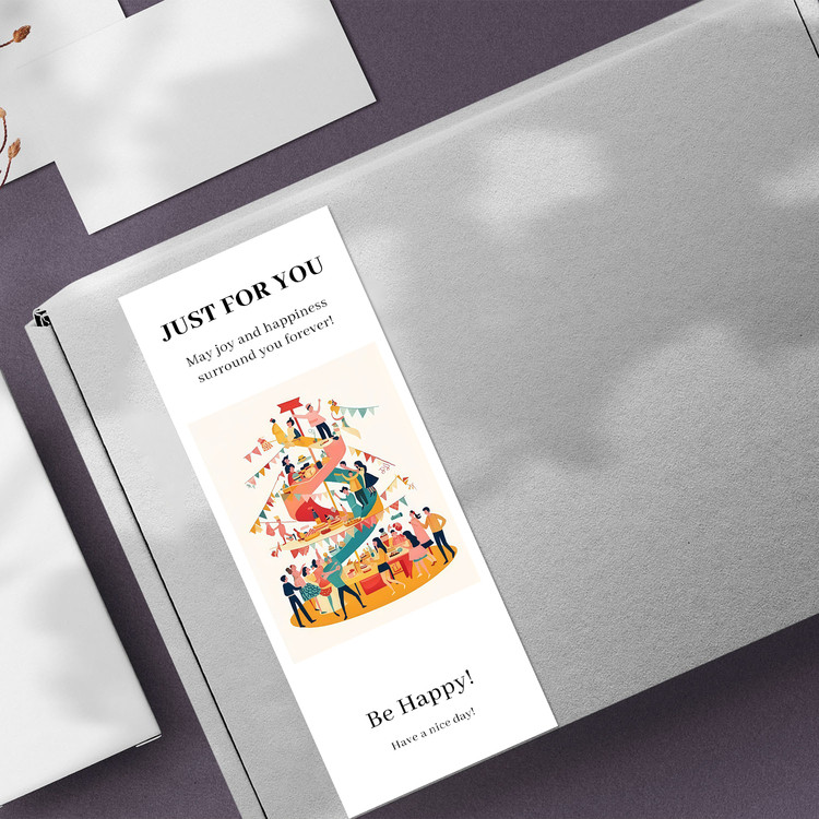 gytz758快乐微笑高级感森系唯美小清晰插画通用不干胶贴纸封口贴