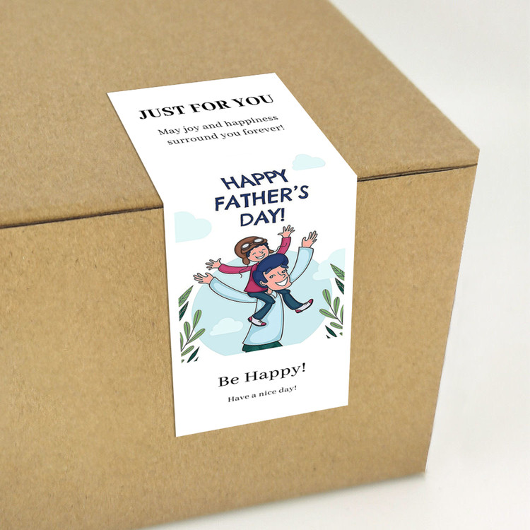 gytz5843父亲节通用迷你超大不干胶贴纸定制封口贴空白可手写