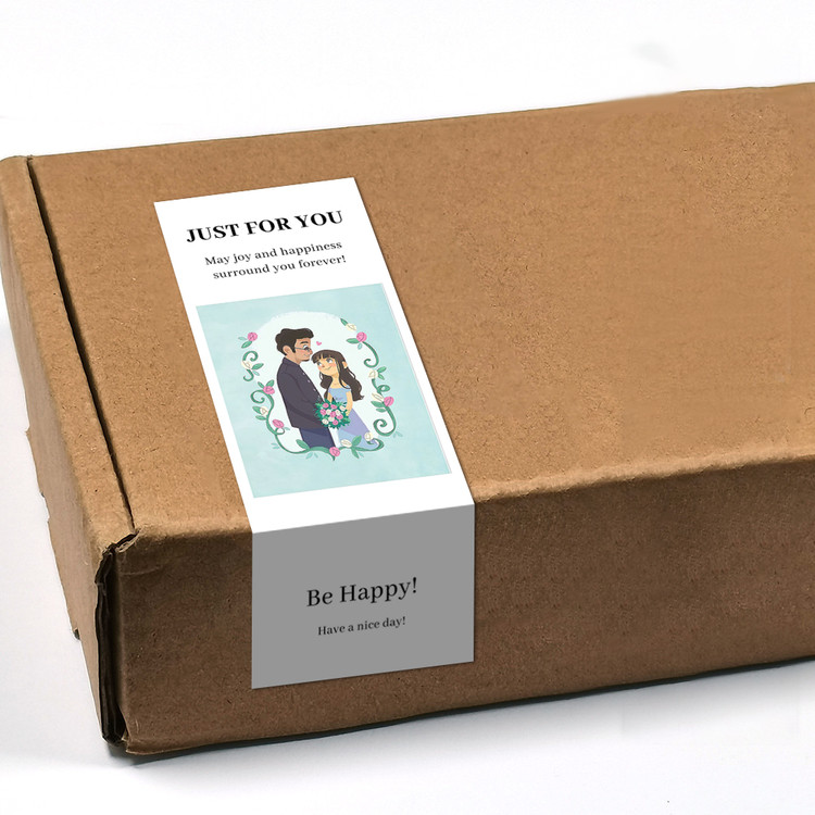 gytz5673父亲节通用迷你超大不干胶贴纸定制封口贴空白可手写