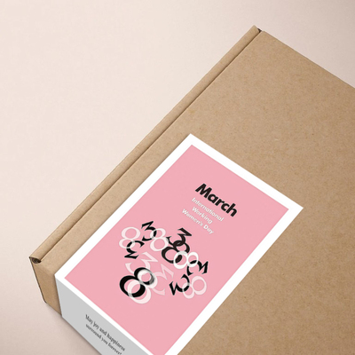 gytz4660妇女节通用迷你超大不干胶贴纸定制封口贴空白可手写包装