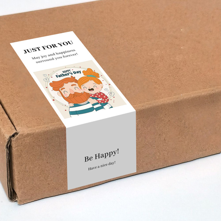 gytz5857父亲节通用迷你超大不干胶贴纸定制封口贴空白可手写