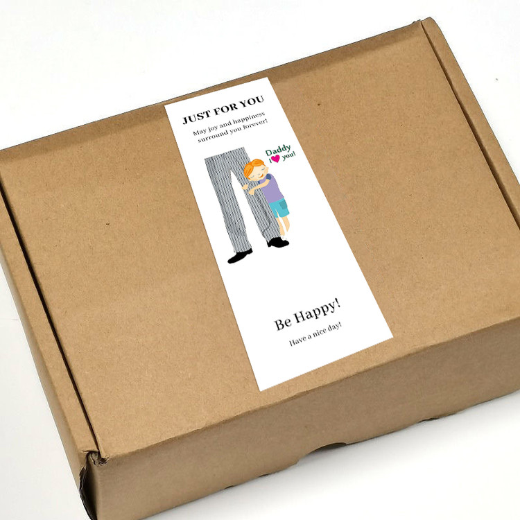 gytz5879父亲节通用迷你超大不干胶贴纸定制封口贴空白可手写