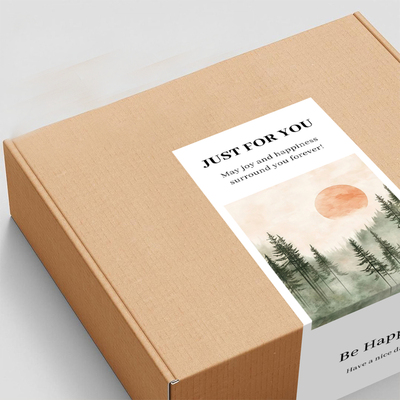 gytz7705旭日东升夕阳晚霞山水鎏金大海金色太阳不干胶贴纸封口贴