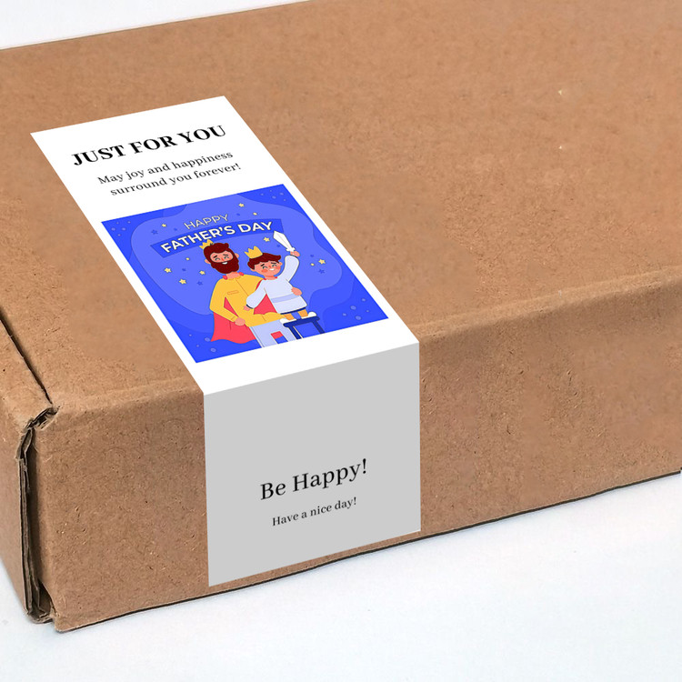 gytz5852父亲节通用迷你超大不干胶贴纸定制封口贴空白可手写