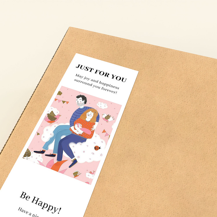 gytz5676父亲节通用迷你超大不干胶贴纸定制封口贴空白可手写