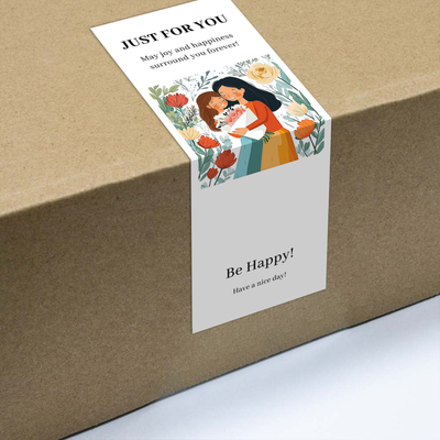 gytz4429妇女节通用迷你超大不干胶贴纸定制封口贴空白可手写包装