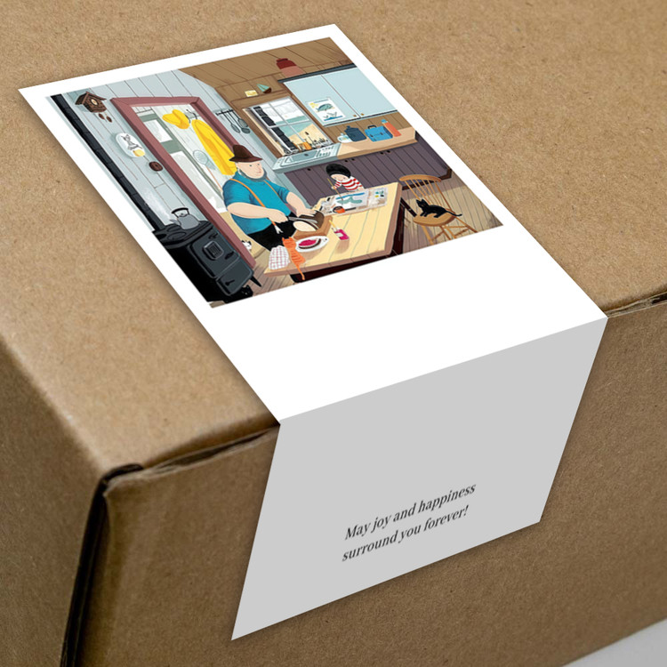 gytz5795父亲节通用迷你超大不干胶贴纸定制封口贴空白可手写