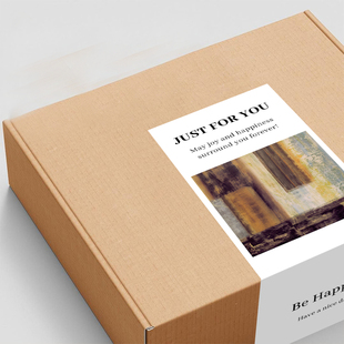 gytz7145中式 古风水墨工笔抽象艺术通用超大不干胶贴纸定制封口贴