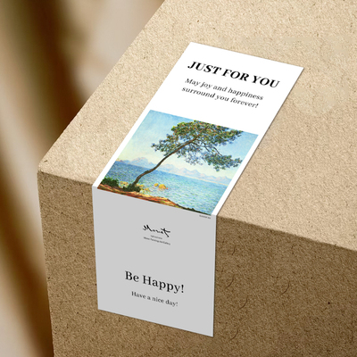 gytz6957高级感森系唯美插画ins极简约通用超大不干胶贴纸封口贴