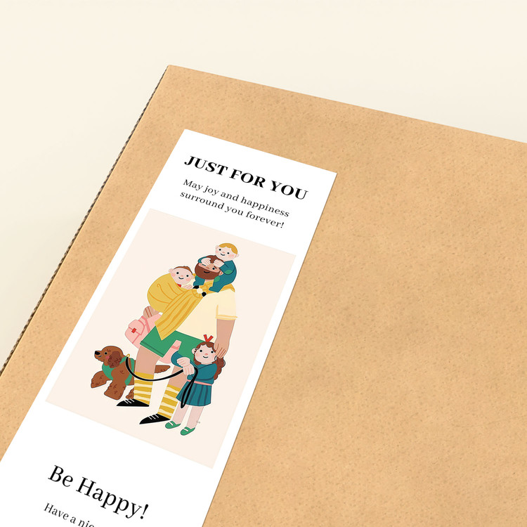 gytz5681父亲节通用迷你超大不干胶贴纸定制封口贴空白可手写