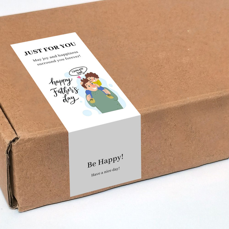 gytz5858父亲节通用迷你超大不干胶贴纸定制封口贴空白可手写