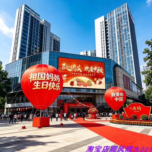 大型商场广场国庆爱心热气球气模