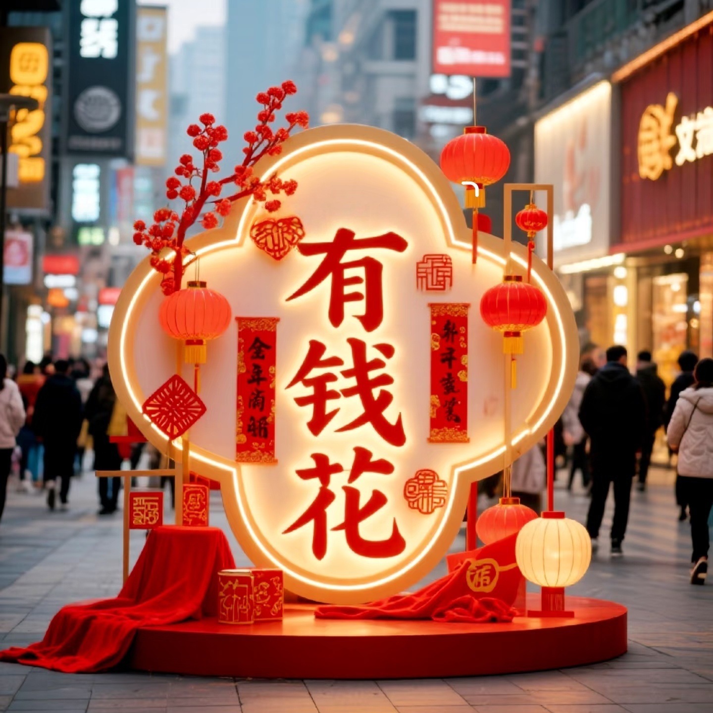 户外景区美陈装饰马年主题造景