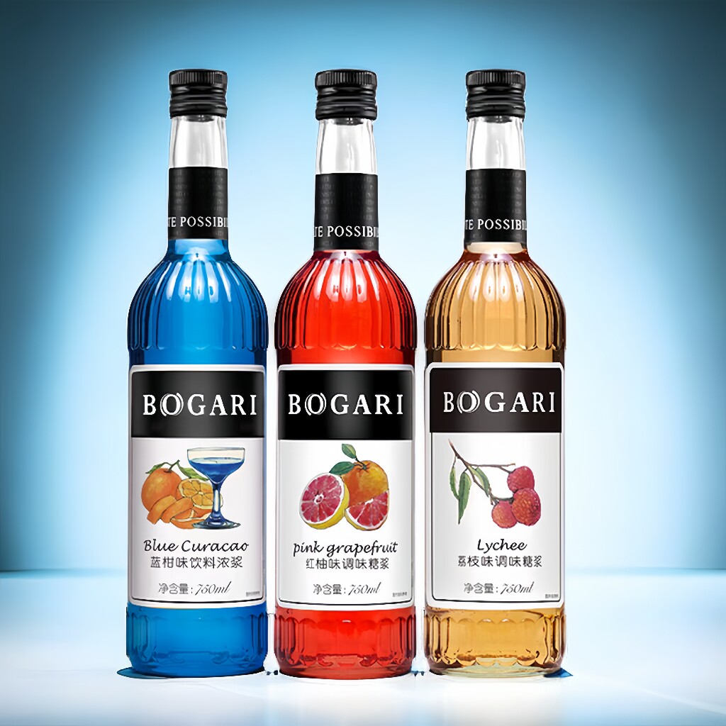 宝珈丽BOGARI蓝柑红柚荔枝风味糖浆瓶装750ml咖啡调酒果饮店原料